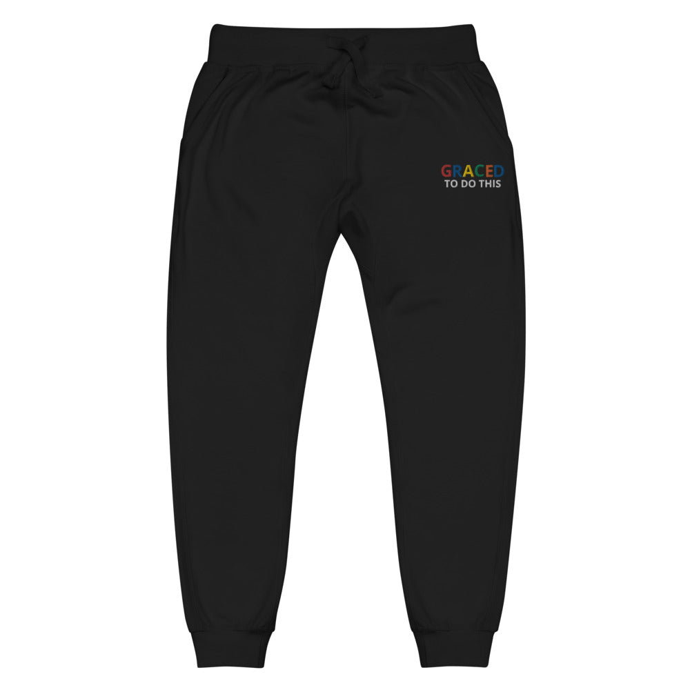 Graced Fleece Joggers (black)