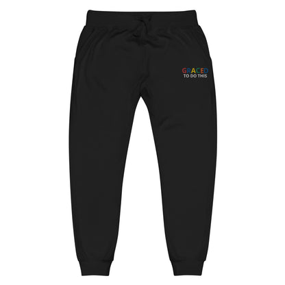 Graced Fleece Joggers (black)