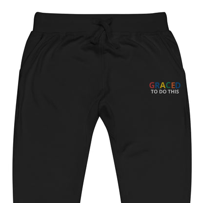 Graced Fleece Joggers (black)